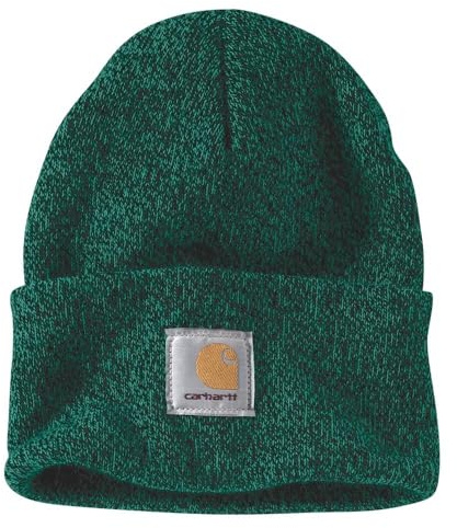 Carhartt Men's Knit Cuffed Beanie, Cadmium Green/Shadow Marl, OFA