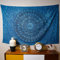 Craft Trade Mandala Blau Wandteppich Indische Wandtuch Tapestry Wandbehang Boho Wandteppiche für Heimdeko Wohnzimmer und Schlafzimmer - 137 x 213 cm