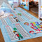 Mazovia Kinderzimmerteppich Antirutsch - Waschbar bis 30 Grad - Einmaleins - Kurzflor Kinderteppich Teppich für Kinderzimmer - ÖKO-TEX Zertifiziert - Teppiche Junge Mädchen Bunt Blau 80 x 150 cm