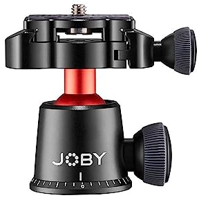 JOBY BallHead 3K PRO präzisionsgefertigter Kugelkopf, Made in Italy (mit Arca-Swiss-kompatibler Schnellwechselplatte für Premium-CSC- und spiegellose Kameras, Traglast bis zu 3 kg), JB91568-BWW