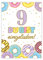 Minkocards 12 Einladungskarten zum neunten Kindergeburtstag 9. Geburtstag Mädchen Donuts Einladungen zum Geburtstag Kinder bunte Geburtstagseinladungen