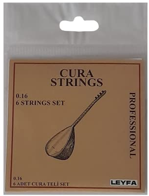 LEYFA Cura Saiten für türkische Saz Cura Baglama Professional Saiten mit 3 Tezene Picks, (LYFCUR16)