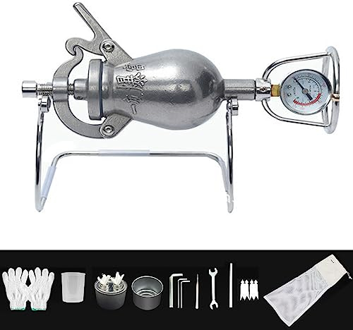 Hand Popcorn Machine, High Pressure Popcorn Maker, Chinese Traditional Old-Fashioned Pop Corn Machine, Stainless Steel Mini Hand Cannon Food Amplifier