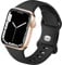 HdanMole Sport Strap Compatible with Apple Watch Straps 40mm 38mm 41mm 42mm 44mm 45mm 46mm, Silicone Strap Replacement for iWatch Straps Series 10 9 8 7 6 5 4 3 2 1 SE Women Men, Black