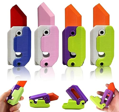 3D-Drucken Zappelmesser Spielzeug, Schwerkraft-Messer-Spielzeug, Plastik Zappelspielzeug, 3D gedrucktes Plastikmesser, Rübe-Messer-Karotte-Messer-Spielzeug (AAAA)