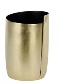 Lambert [BR Aline Gefäß Aluminium Gold antik H 25 cm D 16,5 cm