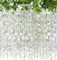 2 Pack 20 Branches Artificial Wisteria Hanging Flowers 6 Feet Vine Silk Garland for Wedding DIY Party Garden Home Decor (White)