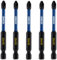 5 x Rennie Tools 75mm Long PZ2 Impact Screwdriver Driver Bits Set. Heavy Duty PoziDriv POZI No.2 Magnetic Screwdriver Bit Set. PZ2 Impact Driver Bits Pozidrive Screw Accessories. Black Oxide Coated