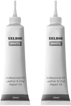 YuuFcy Kunstleder Reparaturset,2PCS Flüssigleder Reparatur Set,Leder Reparatur Set,Leder Reparatur Creme,Lederreparaturpaste,Reparaturset Für Kunstleder, Kunstleder Farben Für Autositz (2*Weiß)