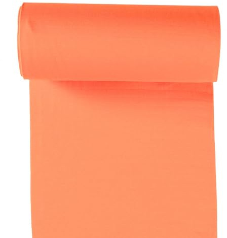10m Rolle Bündchenstoff Uni 35/70cm Schlauchware Oeko-Tex Jersey Bezugsstoff elastisch, Farbe:lachsfarben