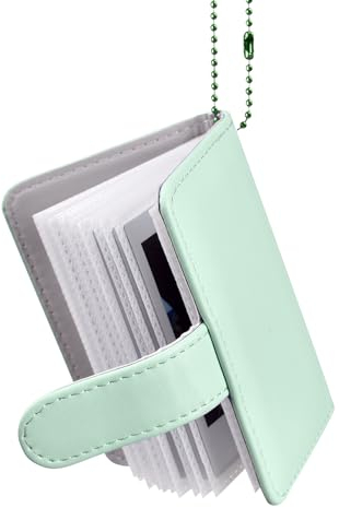 HIYQIN Mini-Fotoalben mit 32 Taschen Kompatibel mit Fujifilm Instax Mini Instant Film 3 Zoll (54 x 86 mm) / Instax Mini 12 11 70 7s 8 9 25 50s 90 Filmalbum - Mint