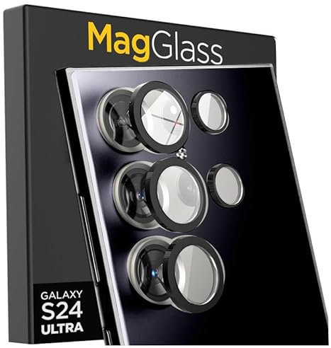 magglass Designed for Samaung Galaxy S24 Ultra Camera Lens Protector, Temeperd Glass UHD Protector with Easy Installation
