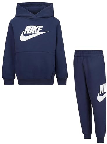 NIKE Tracksuit with Sweatshirt and Trousers with Hood, Kangaroo Pockets, Sweatshirt with Embroidered Logo, Adjustable Waist Trousers with Cord