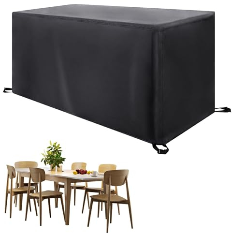 PDSYCB Abdeckung für Gartenmöbel 120x80x100cm LxWxH Multi Größe Abdeckplane Gartenmöbel Schwarz 420D Oxford Gewebe wasserdichte Schutzhülle Anti-UV für Gartenmöbel Sets Tische und Stühle