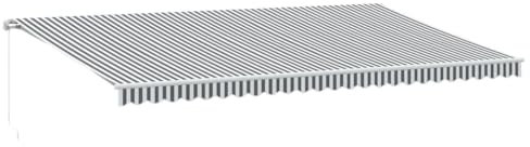 vidaXL Markise Manuell Anthrazit & Weiß 600x350 cm, Markisen, Markise ausfahrbar, Gelenkarmmarkisen, Markise einziehbar, Gelenkarmmarkise