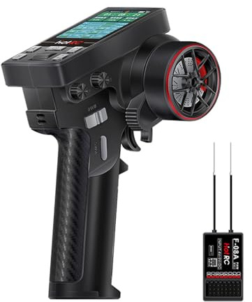 havcybin Hot RC CT-8B 8 canali Schermo a colori Telecomando 2.4G 8CH Trasmettitore radio e ricevitore per arrampicata Drift Vehicle RC Car Ship Tank (CT-8B con F-08A)