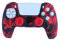 Funda Mando PS5- Impermeable, Resistente y Antideslizante -Diseño Rojo Camuflaje - Protección Segura para Mandos ps5 Duraderos- con Juego de empuñaduras a Juego con la Funda para Mando ps5