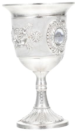 Cabilock Verre à Vin Petit Verre à Pied Métal Argenté Avec Motif Rose Décoratif Élégant Et Pratique Pour Restaurant Bar Et Usage Domestique
