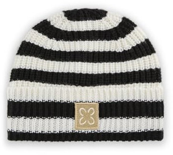CODELLO Mütze Strickmütze mit klassischen Streifen (DE/NL/SE/PL, Alphanumerisch, Einheitsgröße, schwarz-weiß)