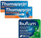 Thomapyrin INTENSIV 3-fach Kombination bei Kopfschmerzen und Migräne 2 x 20 Stk + Ibuflam AKUT Ibuprofen-Schmerztabletten 2 x 50 Stk | kombinierter Vorteils-Pack | Schnelle Schmerzlinderung