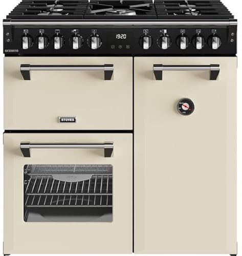 Stoves Richmond 90cm Dual Fuel Range Cooker - Cream - A/A/A Rated