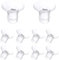10Pcs Breast Pump Flange Insert 13/15/17/19/21mm*2 Compatible with Momcozy M9/M6/M5/S12 Pro/S9 Pro/Medela/Spectra/Bellababy/Lansinoh/Elvie/Nuliie/KISSBOBO/ANWIKE 24mm Breast Pump Replacement Parts