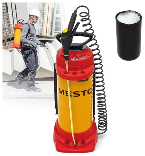 MESTO FERROX PLUS 10 Hochdrucksprühgerät 10L SET inkl. MESTO Köcher | Drucksprüher 6 Bar | Pumpsprühflasche für Bauchemikalien | Drucksprühflasche Industrie | Ölsprüher | Pumpsprüher | Flachstrahldüse