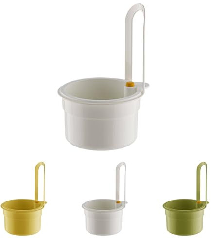 Sink Protectors for Kitchen Sink, Multifunctional One Push Type Kitchen Faucet Hanging Drain Basket and Strainer Separate Filter Design Vegetable & Washing Drain Basket(WH) White