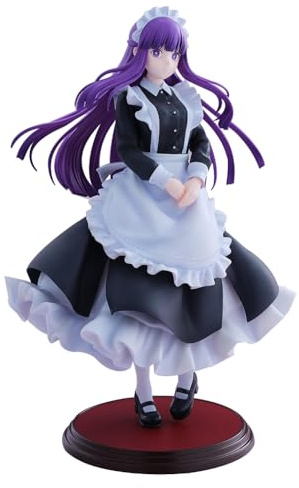 Xinchangda Farn-Figur, Anime-Frieren-Figur, Statue, 19,5 cm, PVC, stark, Actionfigur, Modell, schwarz-weiß, Dienstmädchen-Outfit, Stehposition, Skulptur, Sammlerstück, Desktop-Dekoration, Ornamente