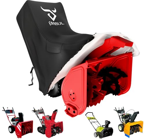 EVRBUL Universelle Schneefräsenabdeckung – Robuste, wasserdichte Konstruktion, Kompatibel mit EGO, Honda, Ryobi, Cub Cadet, Ariens, Troy-Bilt, Snow Joe, Toro, PowerSmart und Anderen Namhaften Marken