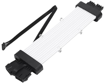 Cocoarm ARGB PSU -Kabel, Silikon -Neonkabel für 2x8 Pin Grafikkarte mit 120 LED Perlen Meteor Licht Effekt für PC Spiele (SK3 Controller Weiß)