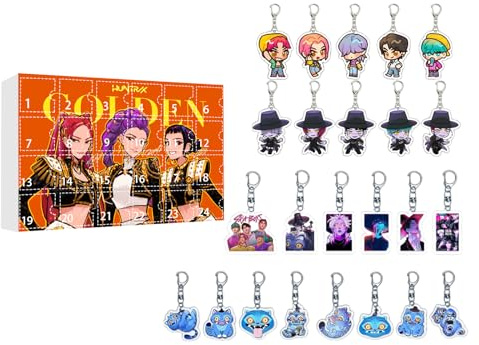Advent Calendar Adventskalender 2025 Kinder,Mädchengruppe 24 Stück Acryl Schlüsselanhänger Fan Merch 24 Tage Weihnachtskalender Christmas Geschenke Für Fans(#U)