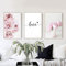 Set de 3 Poster 30x40 Fleur Rose Affiche Pivoine Citation Amour Noir et Blanc Toile Art Décoration Murale Nature Tableau Moderne Design Impressions Sur Toile Deco Salon PTLS004-M