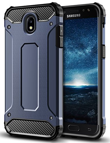 Coolden Samsung Galaxy J3 2017 Hülle, Premium [Armor Serie] Outdoor Stoßfest Schutzhülle Case Tough Silikon + Hard Bumper Cover Militärstandard Handyhülle für Samsung Galaxy J3 DUOS (Blau)