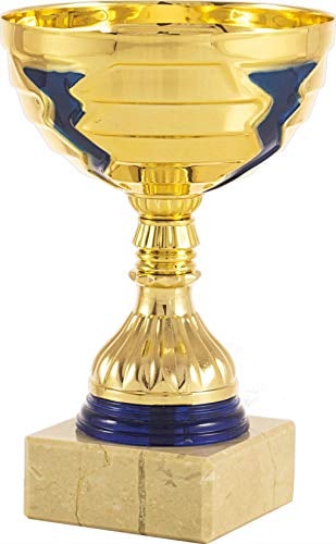 Art-Trophies AT81186 Trophée de Sport, doré/Bleu, 9 cm