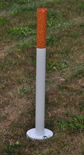 2er Set BURI Standaschenbecher in Zigarettenform – 72 cm Freistehend mit Deckel und Standfuß – Wetterfest, Stabil, Praktisch für Außenbereiche – Ascher für Garten, Terrasse, Raucherzone