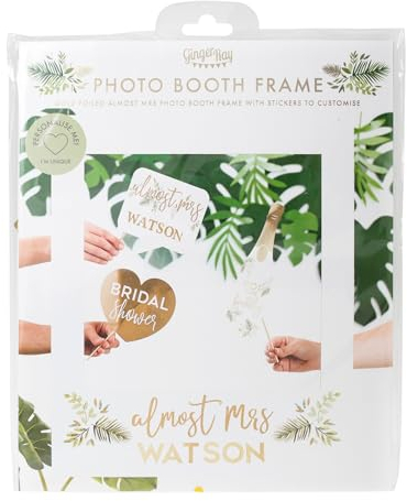 Ginger Ray BS-425 Personalisierbare Photo Booth Polaroid Rahmen Hochzeit, 2,5 mm Graupappe + 250 g Karton