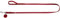 HUNTER SOLID EDUCATION Hundeführleine, Leder, geflochten, robust, weich, Handschlaufe, 1.1 x 110 cm, rot