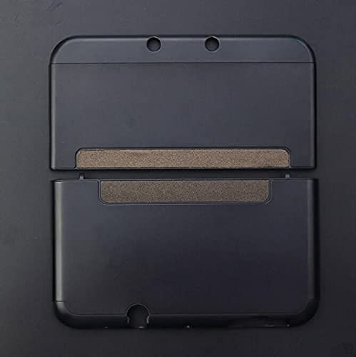 Aluminium Alloy Protective Case Front Back Faceplate Plates Top & Bottom Battery Housing Shell Case Cover Shockproof Hard Shell Skin for New 3DS XL LL Console 2015 - Black