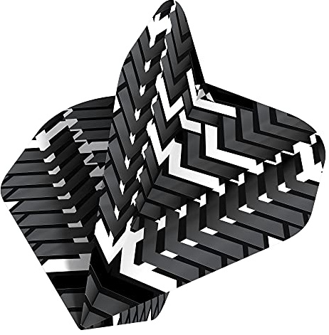 Mission Darts Vex Flights | Extra Starke PremiumUV Dart-Flights in Standardform 100 Micron, Weiß, 3 Sets mit 3 Flights (3XF3345)