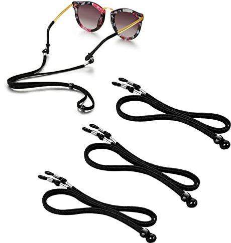Zingso Sport-Brillenband, PU-Leder, Mehrfarbig, Klassisches Verstellbares Stirnband für Dekoration und Sport (Schwarz)