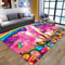 Einhorn 3D Gedruckter Teppich Cartoon Regenbogen Schmetterling Sternmuster Wohnzimmer Schlafzimmer Anti Rutsch Carpet Kinder Mädchen Jungen Zimmer Spielen Krabbeln Fußmatten (160X200 cm, Rosa)