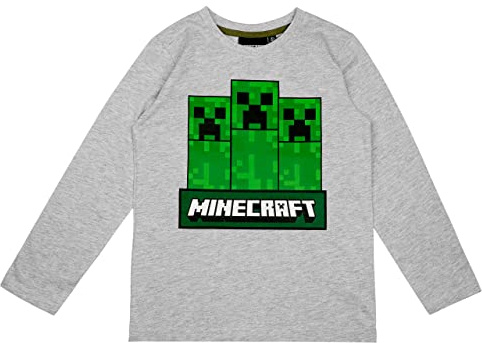 Minecraft Langarmshirt Jungen in verschiedenen Designs Creeper Shirt