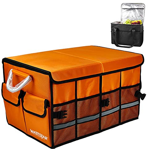 wattstar Sturdy Trunk Organizer With Leakproof Cooler Bag
