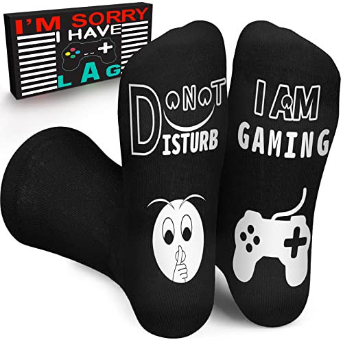 Funny Gaming Socks - Novelty Gifts for Men, Boys, Women & Dad - Thermal Cotton Socks for Christmas Stocking Fillers & Birthday Presents