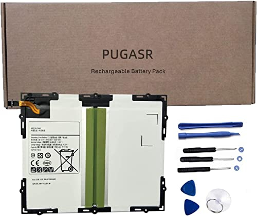PUGASR EB-BT585ABE Tablet Battery Compatible with Samsung Galaxy Tab A 10.1 inch 2016 SM-T580 SM-T585 SM-T585C SM-T587 SM-T587P SM-P580 EB-BT585ABA 3.8V 27.74Wh 7300mAh Tools