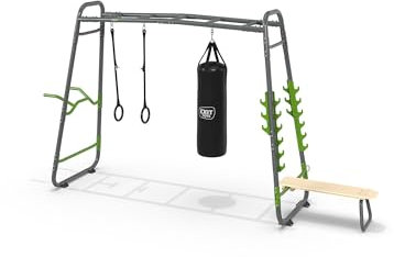 EXIT Toys GetSet Monkeybar MB230 - Multifunktionales Outdoor Fitnessgerät - Für Eltern und Teenager-Kids - Solide Bodenverankerung - Zubehör Einfach Austauschbar - Kompaktes Format