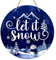 D4DREAM Winter-Willkommens-Türschild, Schneemann, Winterdekoration, Let It Snow, Willkommensschild für Haustür, Weihnachten, Winterkränze, Aufhänger, Dekoration für Haustür, Wand, Veranda,