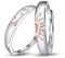Celestial Sun and Moon Ring Set für Paare, 1 Paar S925 Sterling Silber Versprechen Sunburst und Crescent Moon Matching Ringe für Jubiläumsgeburtstagsgeschenke für Frauen
