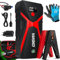 MASKO® Starthilfe Powerbank Auto 3000A Spitzenstrom 24000mAh (Bis Zu 8,0L Benzin Oder 8L Diesel) Mit LED Taschenlampe, Für 12V-Fahrzeuge Batterie Starter SUV Motorrad ATV Rasenmäher, Inkl. Handschuhe